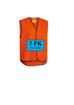 BK0345/3PK-BISLEY Safety Vest in a  3 Pack