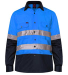 RM1050R-RITEMATE Hi Vis Long Sleeve Shirt, Day/Night Rated in Regular Weight