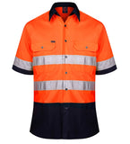 RM1050RS-RITEMATE Hi Vis Short Sleeve Shirt, Day/Night Rated in Regular Weight