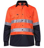 RM107V2R-RITEMATE Hi Vis Long Sleeve Shirt, Day/Night Rated in Light Weight